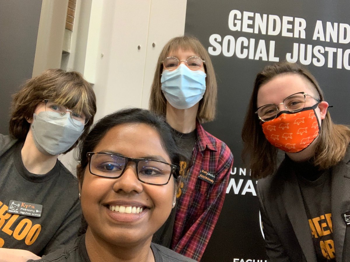 A special thank you to our volunteers at the March Break Open House this past weekend. Kyra Woodend, Fabiha Ahmad, and Remy Leigh (right to left in front)! Pictured here with Dr. Katy Fulfer (center back).