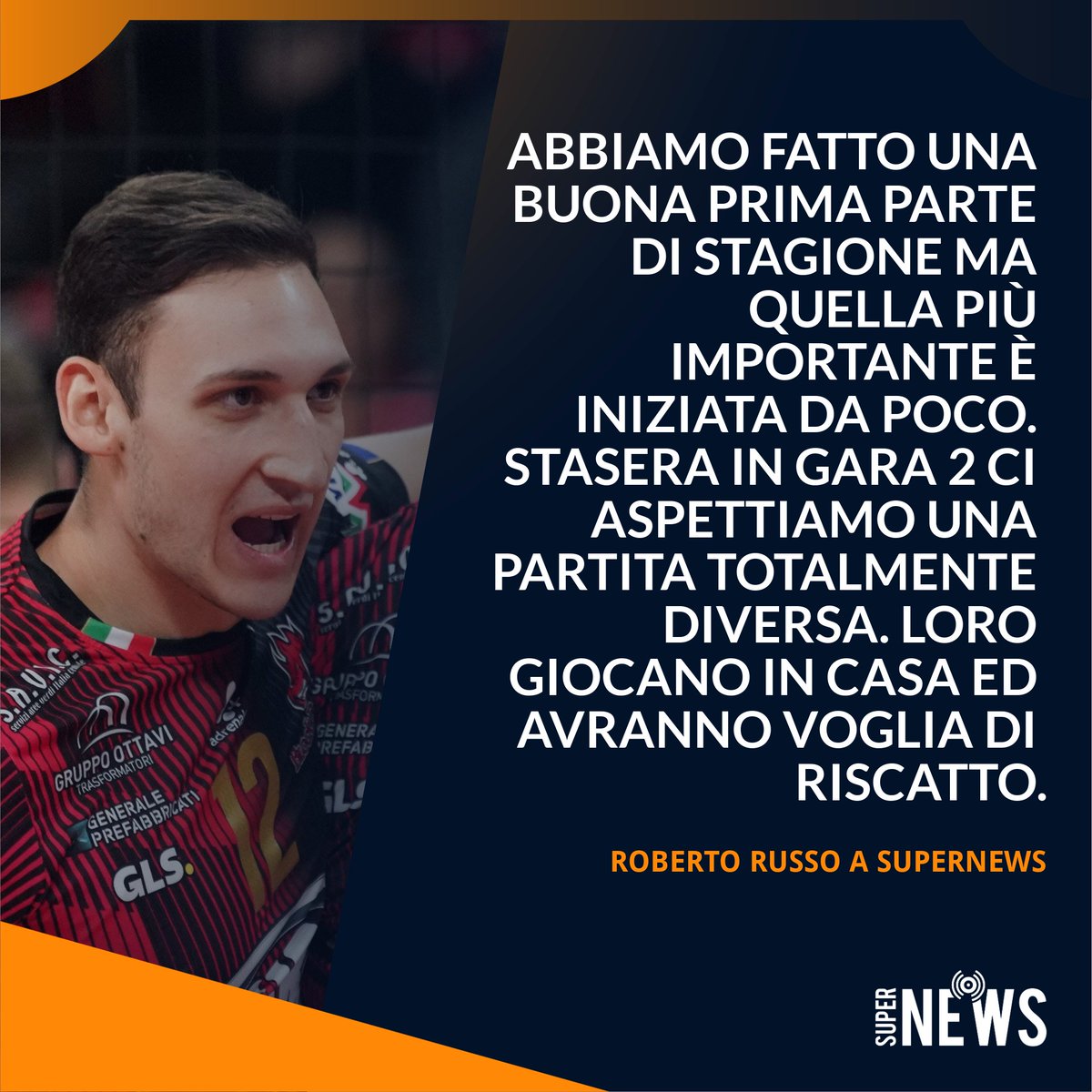 Prima di Gara 2 contro Milano, le parole del campione del mondo Roberto Russo!

L'intervista completa 👇
bit.ly/RobertoRussoaS…

#Superlega #volley #pallavolo #volleyball #VolleyNews #AllianzMilano #PlayOffScudetto #SirSafetySusaPerugia #SuperlegaMaschile