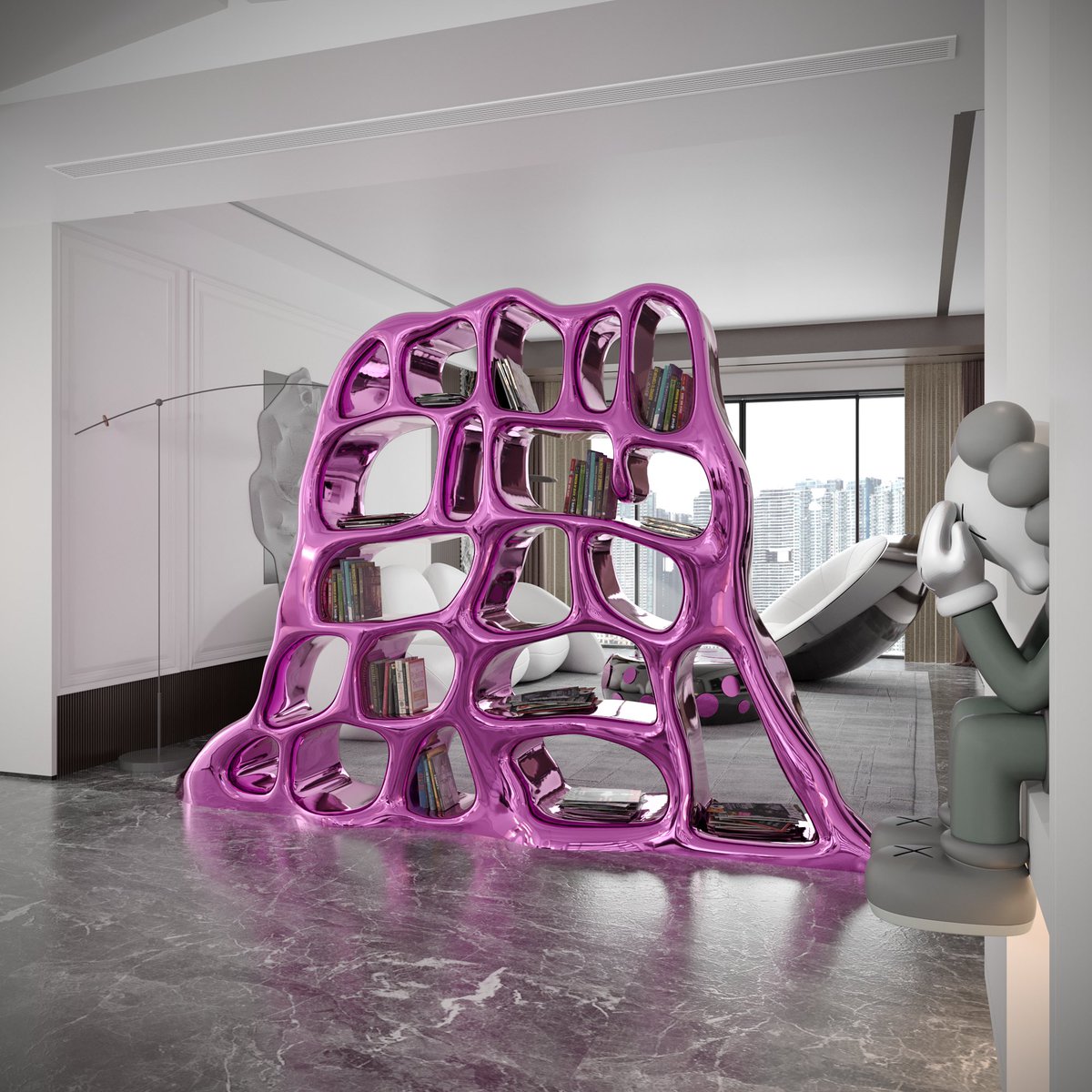 The amazing LAVA Bookcase in the exclusive pink galvanic finish..
Fully handmade in Italy! Available for worldwide shipp #mavimatt