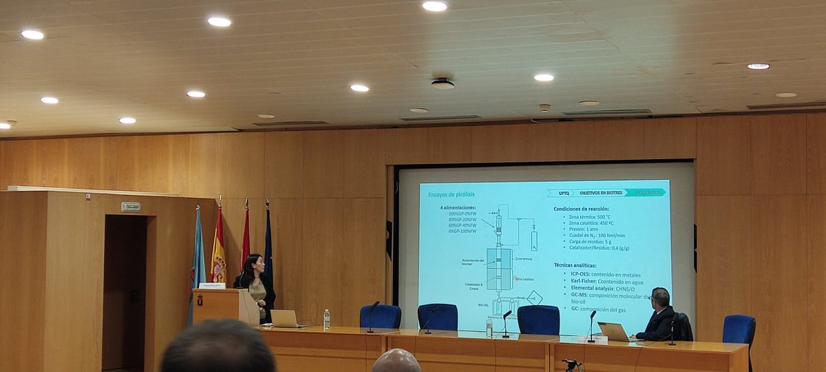 thermoenergy_'s tweet photo. This morning the @bio3project  WorkShop 2023 took place at the @urjc. 

The Associate Senior Researcher, Patricia Pizarro, has given a talk on the catalytic pyrolysis of biowaste.

#pyrolysis #bioresidues #valorization #catalysis https://t.co/fUkIEJm7H2