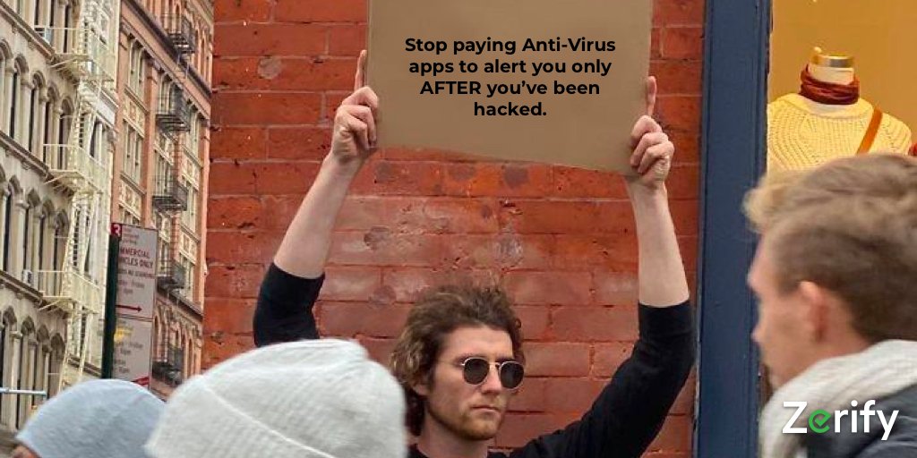 ZerifyOfficial's tweet photo. Anti-virus software will only let you know after an attack has occurred. Zerify Defender lets you lockdown your PC, protecting you before an attack occurs.
Download the free trial today: https://t.co/nsXHRJmPOF
#Antivirus #ZeroTrust #CyberSecurity #ZerifyDefender #ZRFY $ZRFY https://t.co/WdynVoSiiy