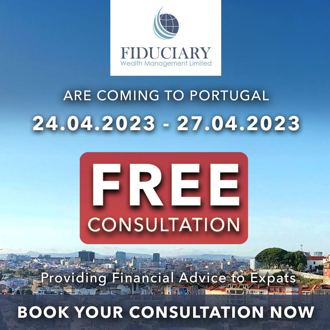 Fiduciary Wealth Management is coming to Portugal.

We will be in the Algarve from the 24th to 25th of April 2023 and in Lisbon/Tomar on the 26th and 27th of April 2023. 

Book now for a FREE consultation with our Directors.

fiduciarywealth.gi/financial-cons…