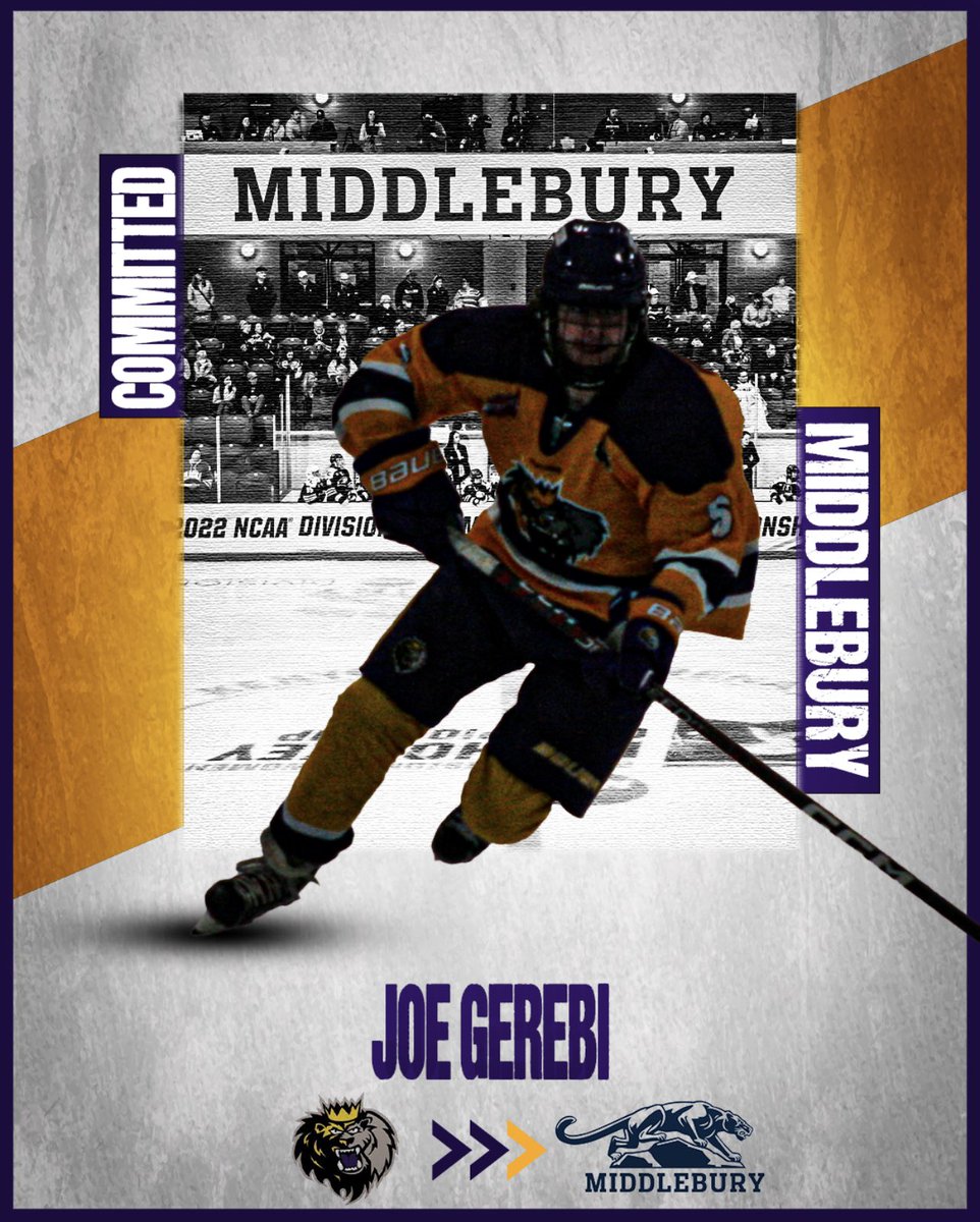 Congratulations!! 👏👏 We are pleased to announce NCDC Defensemen Joe Gerebi has committed to further his education and play college hockey <a href="/Middlebury/">Middlebury College</a> for the 23/24 season!! Way to go Joe!!💜💛
