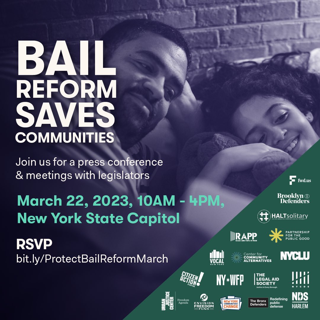 We’re in Albany to let legislators know we expect them to stay firm in their opposition to Gov. Hochul’s terrible proposal to overhaul bail reform. Email, tweet & call your reps! bit.ly@InvestInSafety