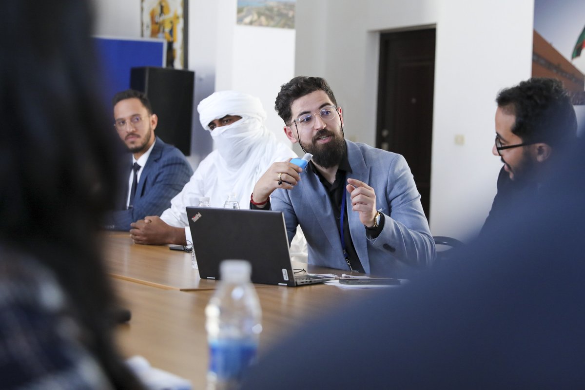 UNSMILibya's tweet photo. SRSG Abdoulaye Bathily today met with a group of 26 youth from the south, east and west, representing different youth organizations, networks and student unions, to discuss his efforts to bring Libya to elections. https://t.co/zkz3g0PpfS