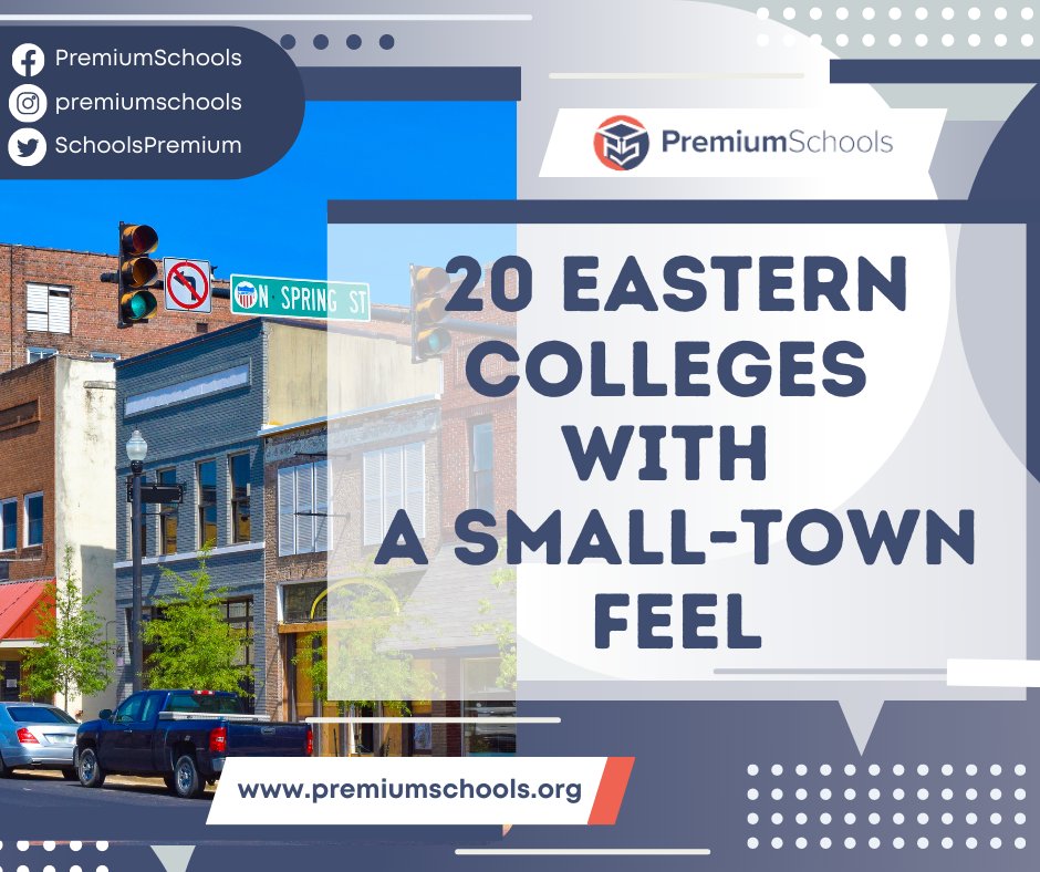 Love a college that feels a lot like home? Check out these Eastern Colleges with a Small-Town Feel! bit.ly/3FyJIso #smalltowncollege #easterncollege #premiumschools