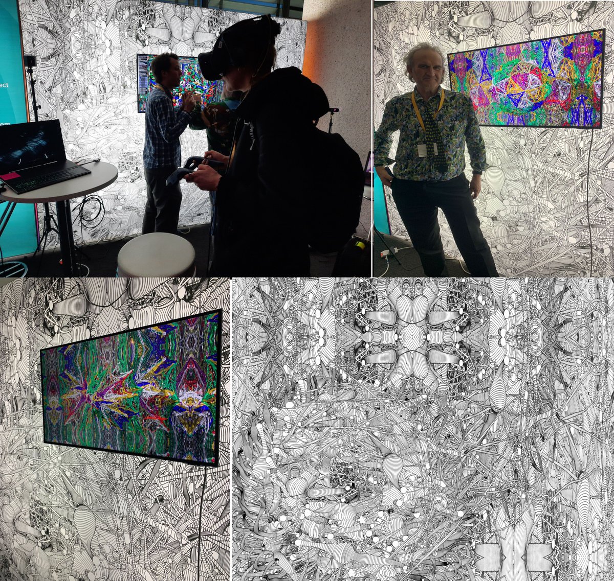 WilliamLatham1's tweet image. A great couple of days showing #Mutator #ALife  AI  Physics Kinect Software and Vortex VR at the AI UK Conference (#AIUK) at The QE2 Centre, London. With Peter Todd,Lance Putnam, Nicky Donald and two of my PhD Students Ao Lei and Xi Chen on the #Goldsmiths Stand
