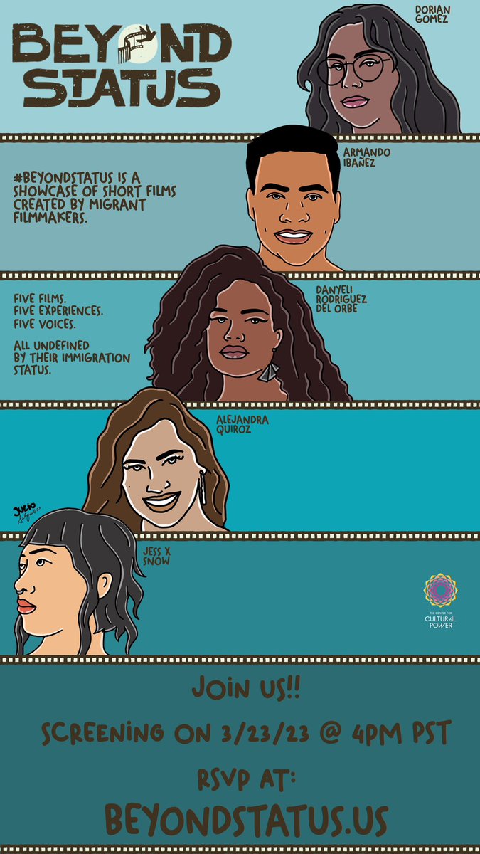 CultureStrike's tweet photo. If you’ve been enjoying the trailers from our immensely talented featured filmmakers, then you don’t want to miss our 2023 #BeyondStatus Short Film Showcase!
We want you to join us TOMORROW alongside Jesús Iñiguez y @La_Julissa!
RSVP: https://t.co/1ZiP0OM1wc🔥
#CultureIsPower https://t.co/hJovjDKMbe