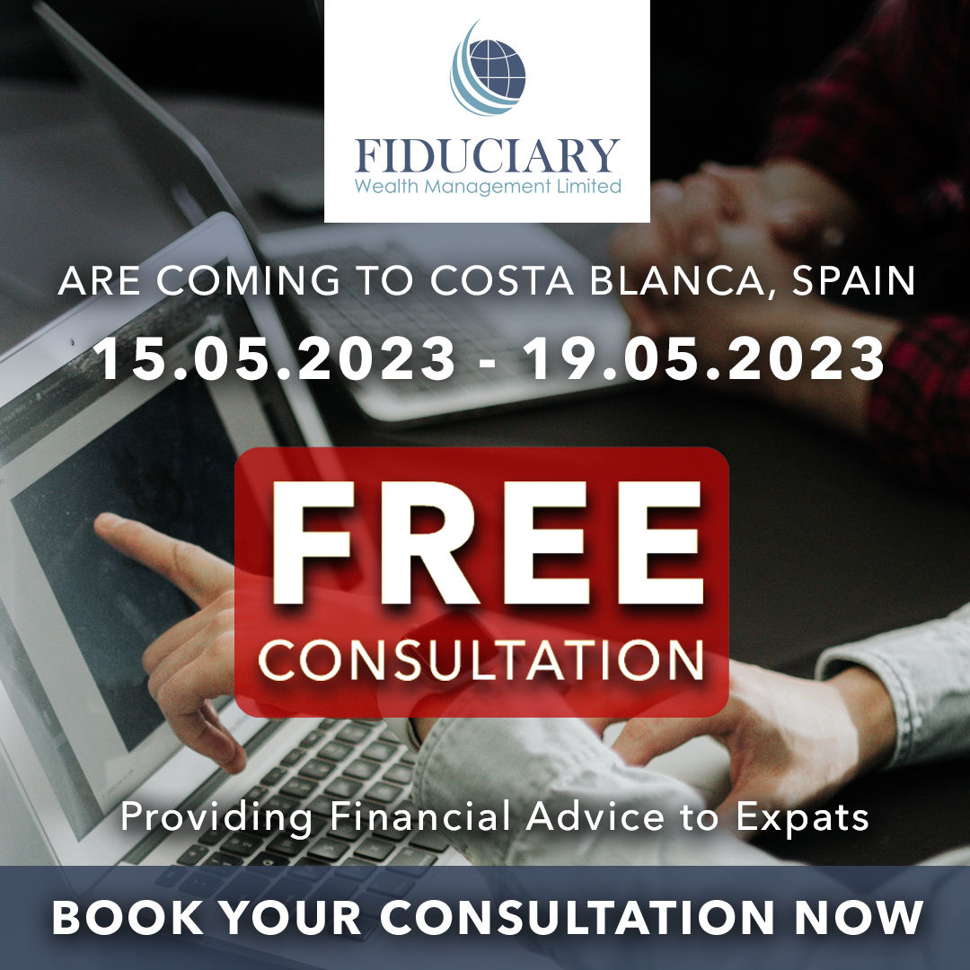 Fiduciary Wealth Management is coming to Costa Blanca, Spain.

We will be there from the 15th to the 19th of May 2023.

Book now for a FREE consultation with our Directors.

financialplanningspain.com/contact-us