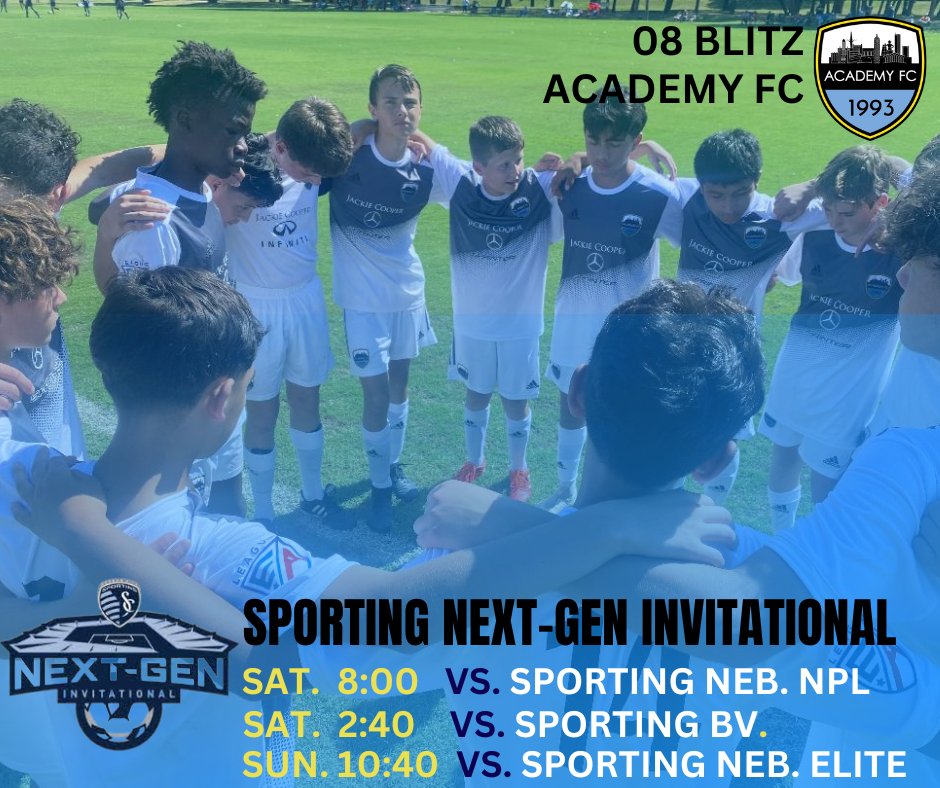 blitzacademyfc's tweet photo. 08 Blitz Academy FC in KC for the Sporting Next-Gen Invitational 
@blitzacademyfc 
@SKCAcademy 
@sportingkcyouth 
@SportingNE_FC
@SPORTINGBV https://t.co/6ebMXh09xJ