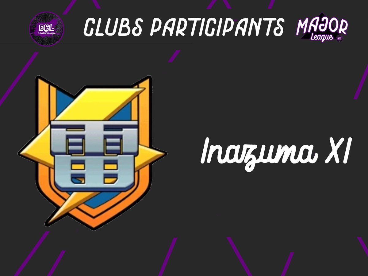 E_ConfLeague's tweet photo. Continuons d’annoncer les clubs participants à la MAJOR LEAGUE cette saison ! 

 C’est @_InazumaXI_ qui vient se joindre à la liste ! 👏🏻

Nous vous souhaitons une excellente saison ! ☺️ https://t.co/phi2RHgSnv