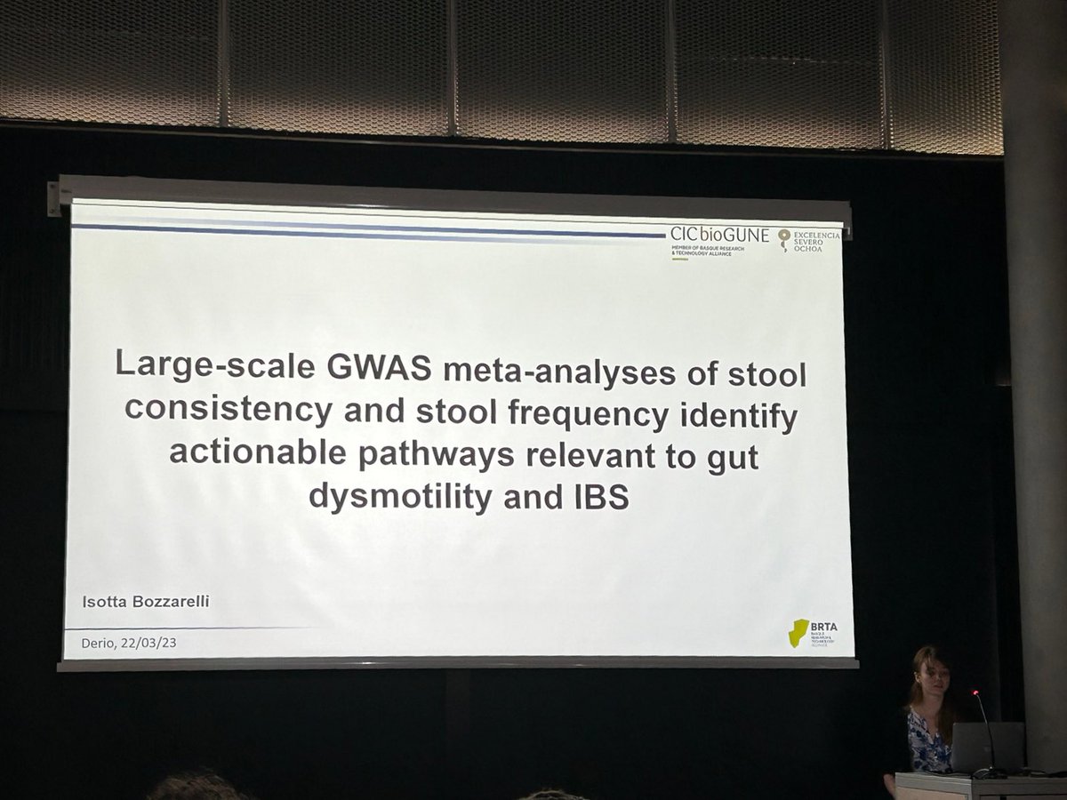 CrisEstebanB's tweet photo. @IsottaBzrl compartiendo los últimos resultados de nuestro grupo en los “Junior Research Seminars” de @CICbioGUNE 🧬👩💻 @damato_mauro @ZamfirTaranu #gutmotility #ibs #gastrointestinalgenetics https://t.co/EJBfhSlWP3