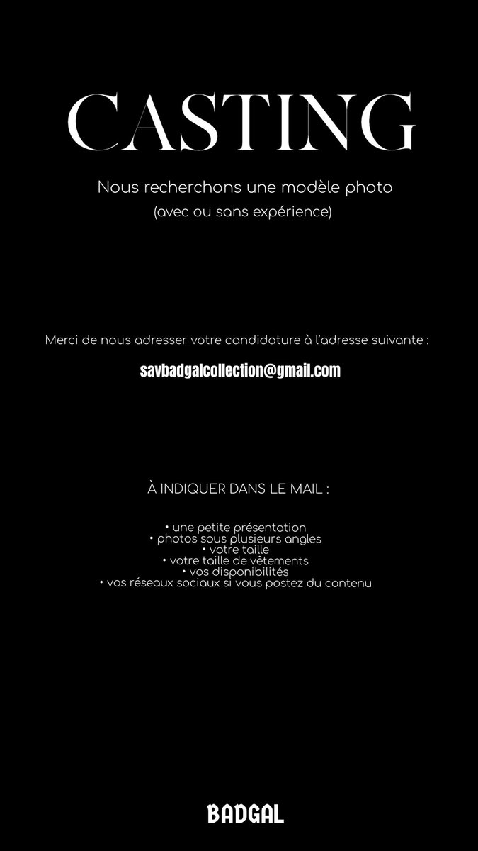 Badgal_Co's tweet photo. #casting https://t.co/0BGfvM34JV