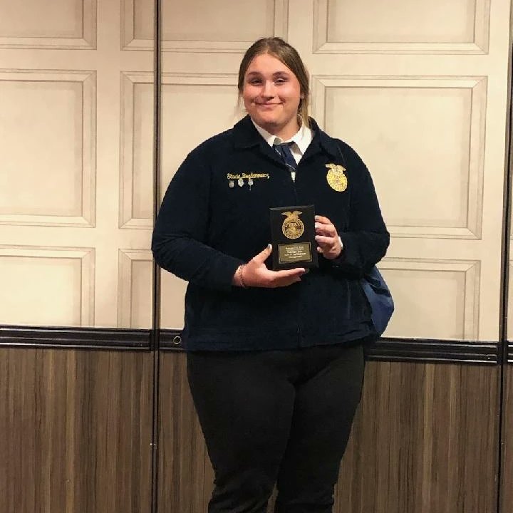 OasisAcademy's tweet photo. Oasis @nevadaffa State Convention report. Hailey won best digital scrapbook, Stacie won the Cody Sanders Memorial Scholarship and the Farm Business Management Team won silver! Great job Bighorns! More to come. #nvffa https://t.co/Duh3oQXGIR