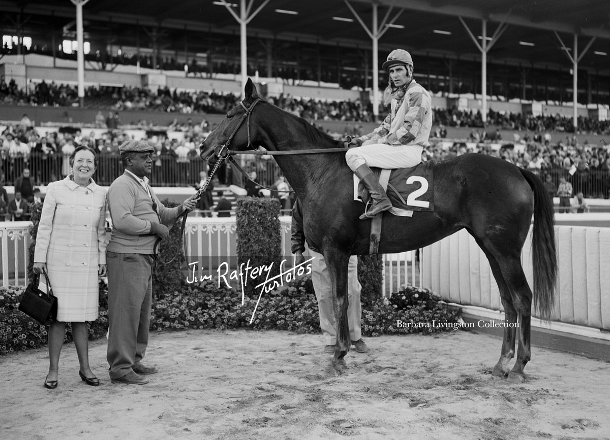 DRFLivingston's tweet photo. Look at that smile on Mrs. Lunger! 

And why not? Her OBEAH (Cyane) had just added the 1969 Vineland Handicap at Garden State Park to her resume. Buck Thornburg rode.

OBEAH would win five stakes - and produce Hall of Famer ❤️GO FOR WAND, MGSW ❤️DANCE SPELL, ❤️CARNIVALAY, etc. https://t.co/5L4VYVJsqo
