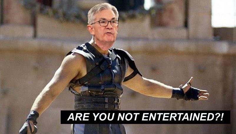 AiForward_'s tweet photo. Powell after every FOMC https://t.co/dkjhbnrTKk