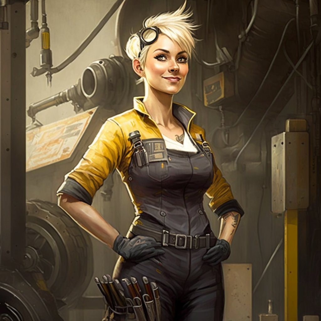 edieskyeauthor's tweet photo. Midjourney is only capable of generating "Bexley if Bexley Was Written By The Very Pure and Chaste H.P. Holo (i.e. my non-smut pen name)" but she still looks pretty cool. π #AIArt #Goofery #TitanMage #Bexley https://t.co/q7NHAVs3Kb