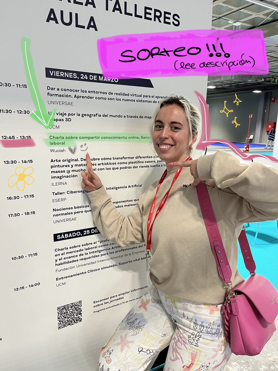 Wuolah's tweet photo. ya sabéis que estamos en AULA (en Madrid) y queremos que tú también estés <3

sorteamos 2 entradas para este viernes 24, para entrar en el sorteo tienes que:

- seguirnos
- dar rt a este post

nos vemos?? y te damos unas pegatinas y bolis :)

mañana por la noche digo ganadores!! https://t.co/H0b9ppD4Mj
