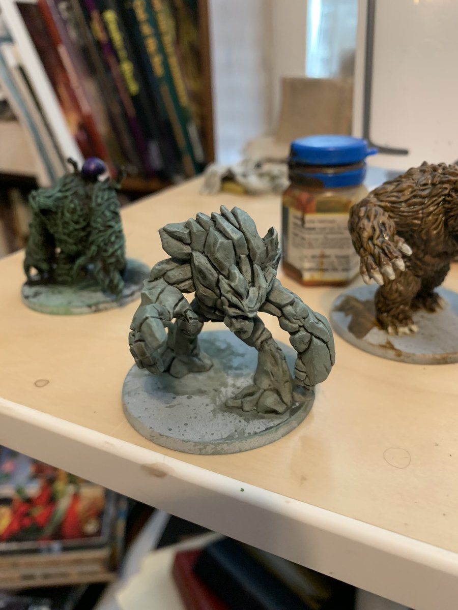 TheGDGame's tweet image. Earth elemental @blacklistgamesllc 

One hour a painting a day
….. #wip #gamesworkshoppaints #minipainting #hordes #old school #dnd#nolzursmarvelousminiatures #reaperbonesminiatures #pathfinderdeepcuts 
#armypainter #blacklistminiatures #whatnotseller #whatnot