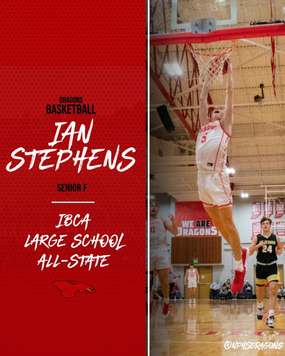 Congratulations to senior Ian Stephens, who has been named to the @IBCA_Coaches Large School All-State boys basketball team.