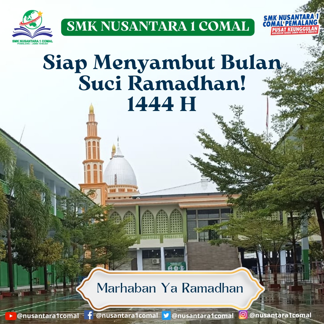 nusantara1comal's tweet photo. Keluarga Besar SMK NUSANTARA 1 COMAL MENGUCAPKAN SELAMAT MENUNAIKAN IBADAH PUASA.

#ramadhan2023
#earthquake
#Ramadan
#Puasa2023 https://t.co/4H1uiuyAZ3