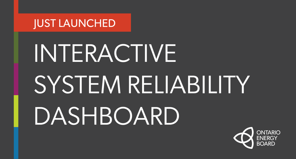 OntEnergyBoard's tweet photo. We just launched our Interactive System Reliability Dashboard. A quick and easy tool, the dashboard provides a clear line of sight to better understand and visualize industry trends in reliability performance. https://t.co/DJ0hU46sHJ
#energynews #innovation https://t.co/5uS320sSqt