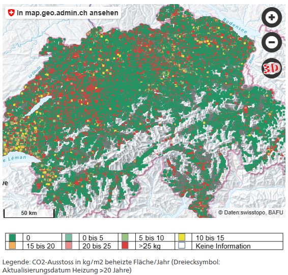 🌍 Wieviel #CO2 verbraucht dein Wohngebäude und was hat ein Wechsel des #Energieträgers oder eine energetische #Gebäudesanierung für Auswirkungen darauf🌍? Keine Ahnung? 

Dann check unbedingt den neuen Rechner auf dem #Geoportal des #BAFU 👉  map.geo.admin.ch/?lang=de&layer…