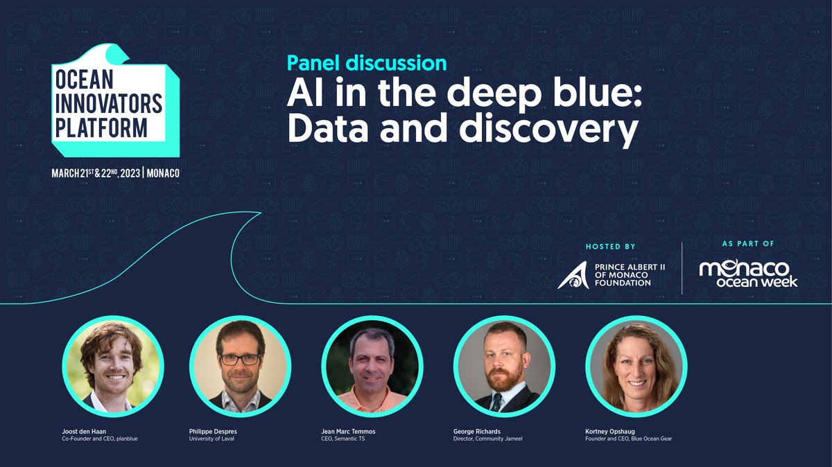 FPA2's tweet photo. #OceanInnovatorsPlatform 🌊
https://t.co/0VRZSBhG6U
🔹AI in the deep blue: Data & discovery
Joost den Haan @PlanBlueHQ
Philippe Despres @universitelaval
Jean Marc Temmos @semanticts
George Richards @CommunityJameel
Kortney Opshaug @BlueOceanGear_ https://t.co/Ghe4SneL48