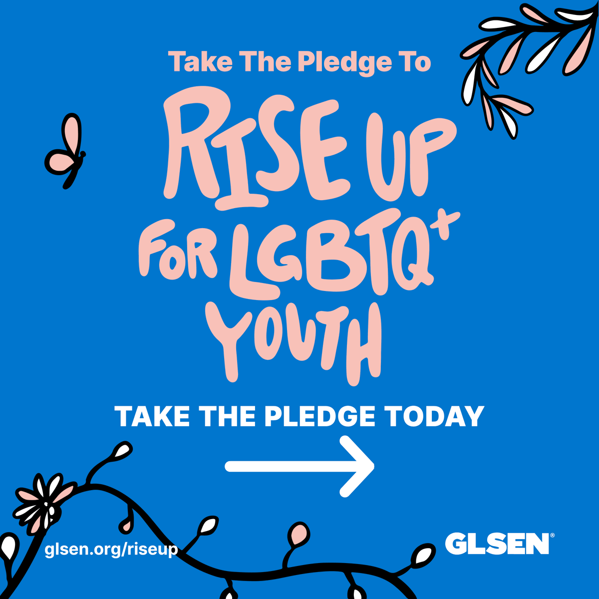 GLSEN's tweet photo. Take the pledge today by visiting https://t.co/HQsw9nEIWO. Tag a friend below ⬇️ and tell them to take the pledge too.

Together we #RiseUp4LGBTQ youth. https://t.co/zxN5Gr1jSE