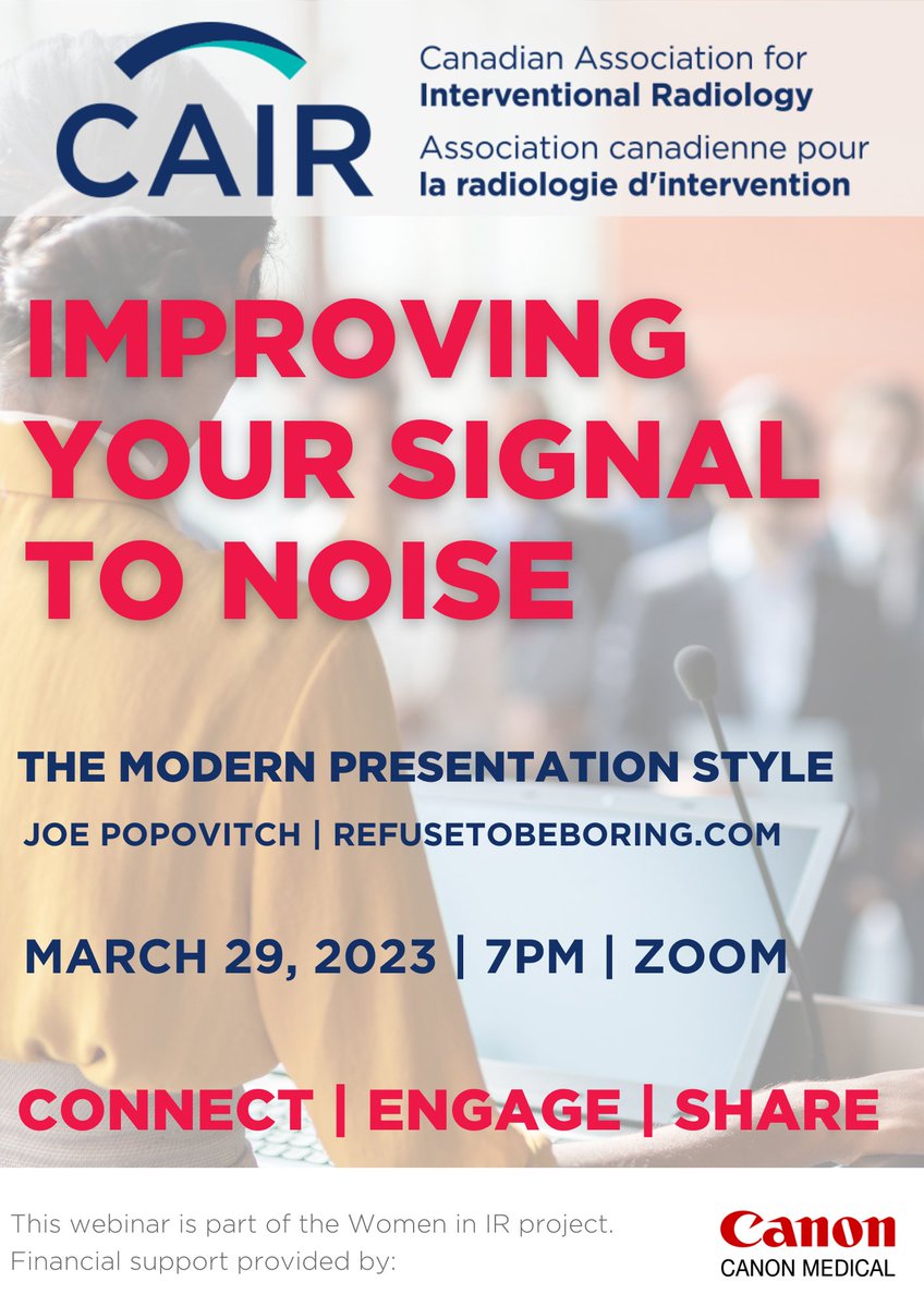 CAIRweb's tweet photo. #WIR Join us for a webinar designed to help imaging professionals understand the why and how of using the modern presentation style. 

https://t.co/QgON9oVDTs

w/@CanonMedical 

#Irad #TwittIR https://t.co/WCcSQ5uCnU