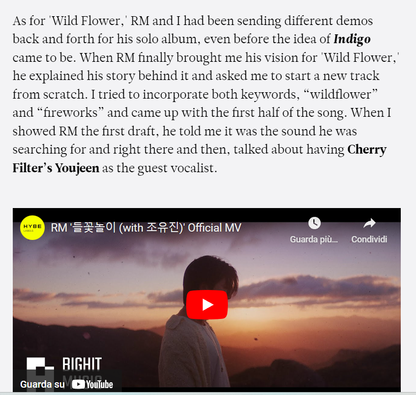 Seoul_ItalyBTS's tweet photo. [Menzioni🗣️] #DOCSKIM (Mikscod / @miks_cod) riguardo il lavoro fatto con #RM ed i @BTS_twt | Bandwagon

Per 'Wild Flower', RM ed io continuavamo a scambiarci varie ver. demo di tracce per il suo album solista, già da prima che l'idea di 'Indigo' esistesse concretamente. https://t.co/QWzbHEby6T