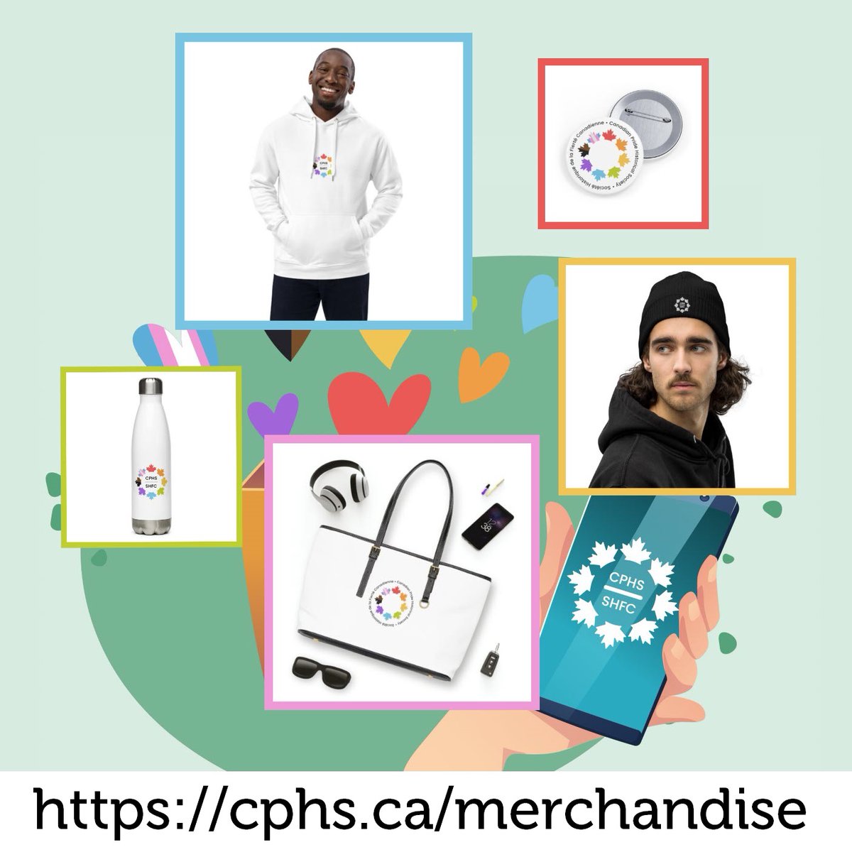 Have you checked out our merchandise store yet? This is a great way to support our efforts while also treating yourself! Go to cphs.ca/merchandise to see what we have in store! 🌈👕🧢👜☕️