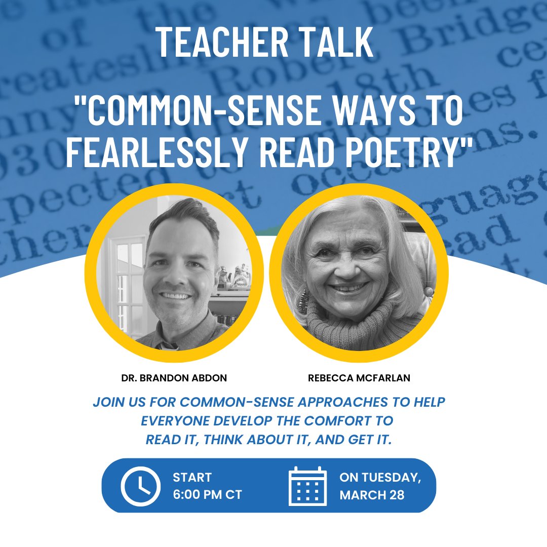 AppliedPractice's tweet image. Join us on Tuesday, March 28th! RSVP at appliedpractice.com/event/teacher-… @Brandon_Abdon #poetry #aplit #appliedpractice