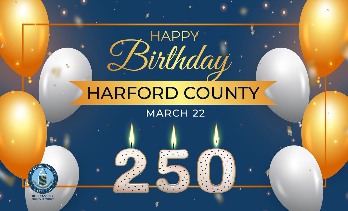 HarfordCountyMD's tweet photo. March 22 marks the semiquincentennial of Harford County's founding! To learn more about Harford's 250th anniversary celebration or get tickets to the upcoming showcase, please visit https://t.co/UyxEMKHzcI 

@visitharfordmd https://t.co/A2Z9T54GW8