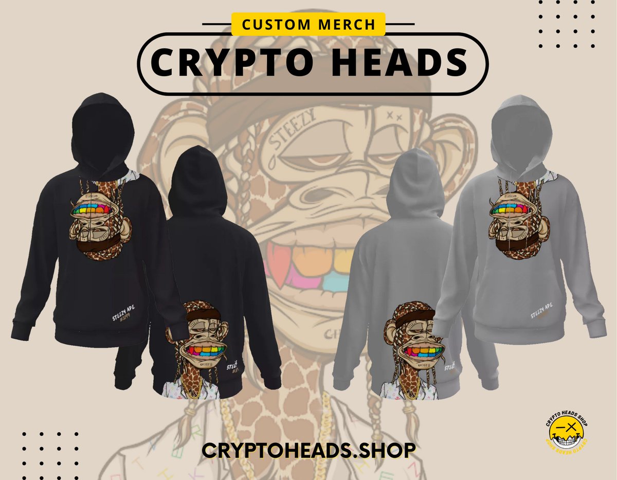CryptoHeadsShop's tweet photo. 🧐 Looking for Custom Merch? 

👀 We got it!

#BAYC #GangGang #SteezyApeGang #Renga #Azuki #10KTF #Quirk !Chimp 
https://t.co/8n2j7zupZt https://t.co/ZmSpjXWXud