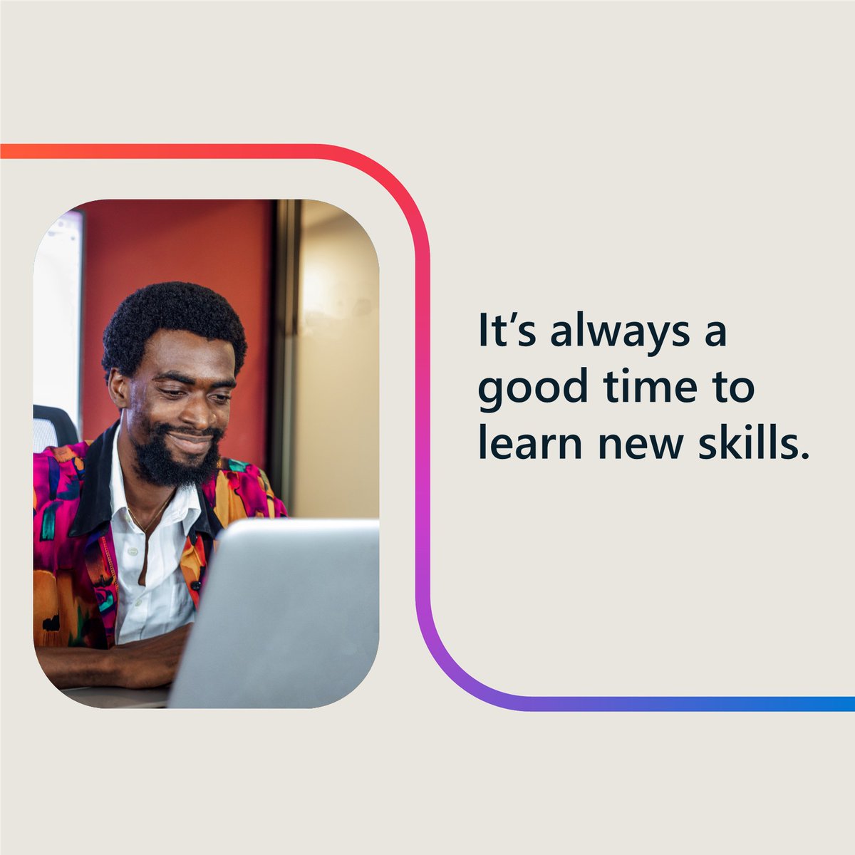 MicrosoftLearn's tweet photo. Strong tech skills are highly transferrable and valuable to industries beyond tech. 

Learn how our programs can be used to prepare for the changing job market by connecting to skills and job opportunities!👇

https://t.co/nfXwGHnAjD