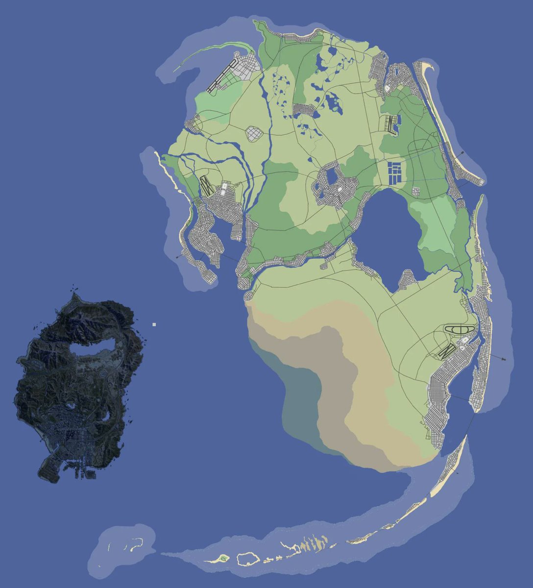 _Dyllie_'s tweet photo. The #gta6 map is gonna be insanely huge compared to gta5s map…. https://t.co/aqK9rKly0c