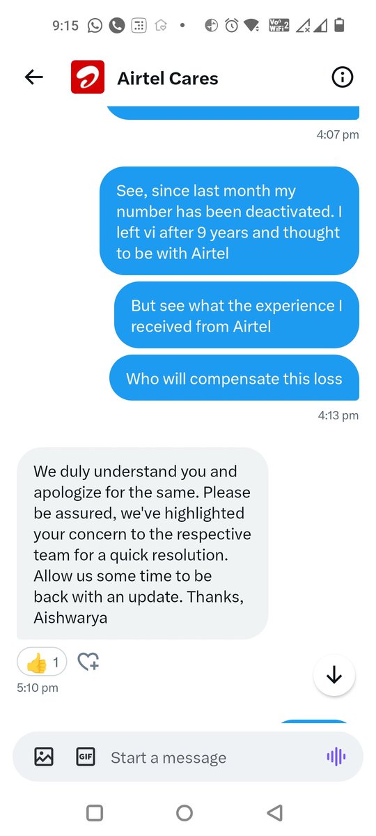 AmimAhmad's tweet photo. @Airtel_Presence Abvhinav, Aishwarya..  where are you?  You guys had sent DM on twitter that you will get back with update ? Where is the resolution? https://t.co/Z32bYzv2d0