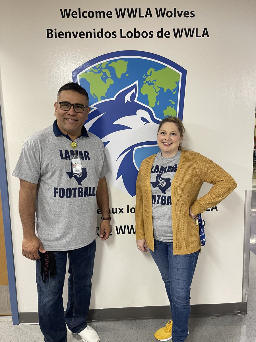 WimbishWorld's tweet photo. WWLA ππ Wimbish WLA students and staff are encouraged to wear navy blue and gold in support of Lamar HS
#loveforlamar
#wolveshowling https://t.co/WB31BM4KjM