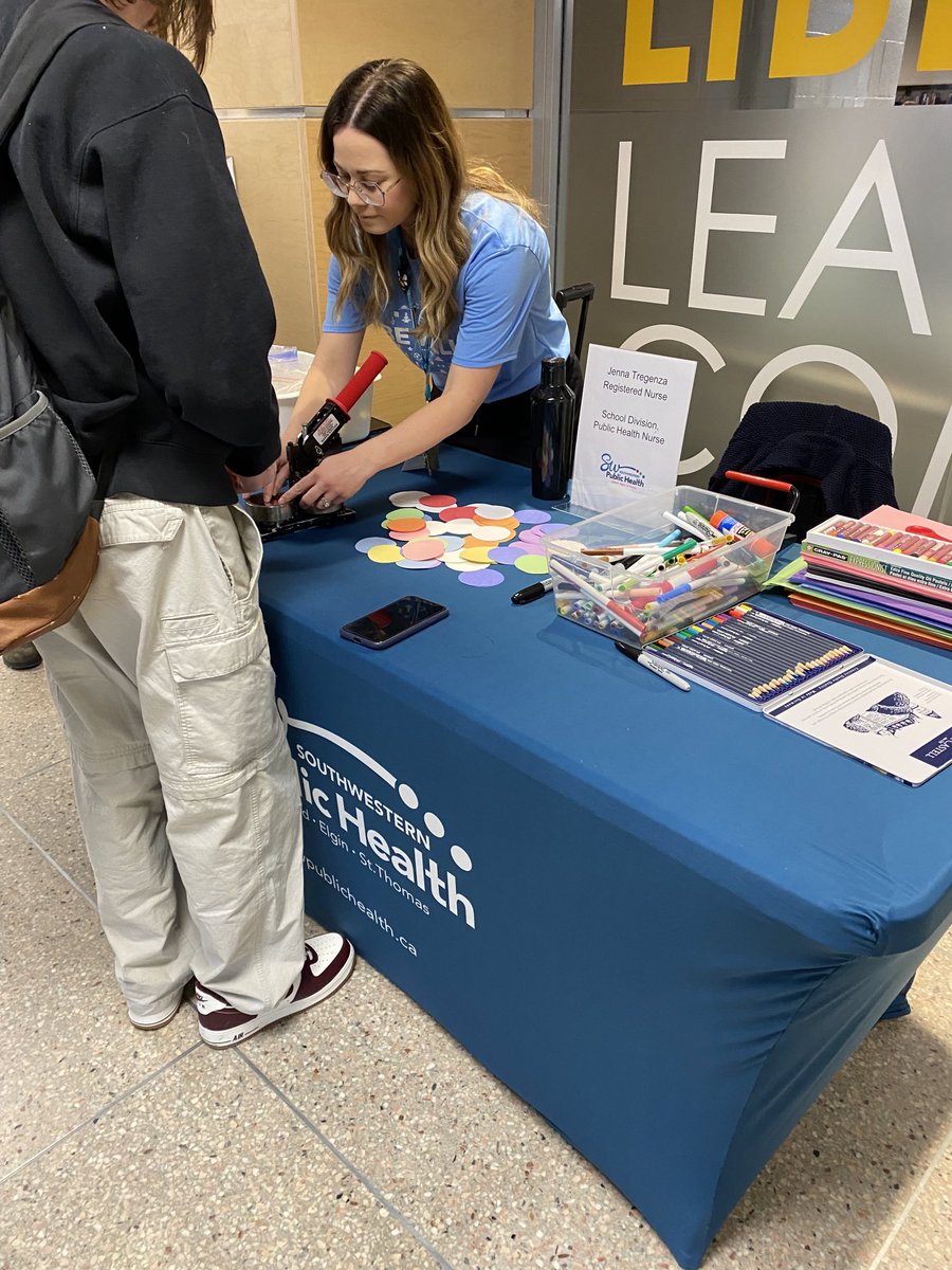 Jenna is back ⁦<a href="/eastelgin/">eastelgin</a>⁩ creating buttons #wellnesswednesday