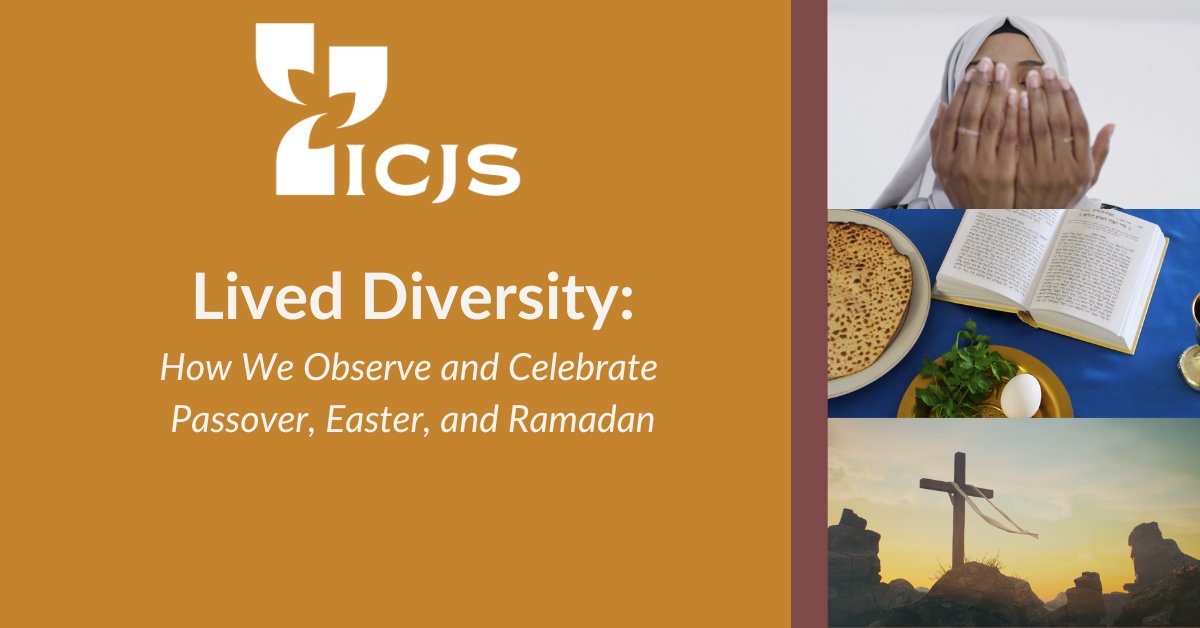 ICJSBaltimore's tweet photo. As we approach the beginning of #Ramadan and anticipate the observances of #Passover and #Easter, we would like to share this video, "Lived Diversity: Observing Passover, Easter, and Ramadan," a resource for learning and dialogue https://t.co/pT93SOMgMU https://t.co/zFogiyYnFf