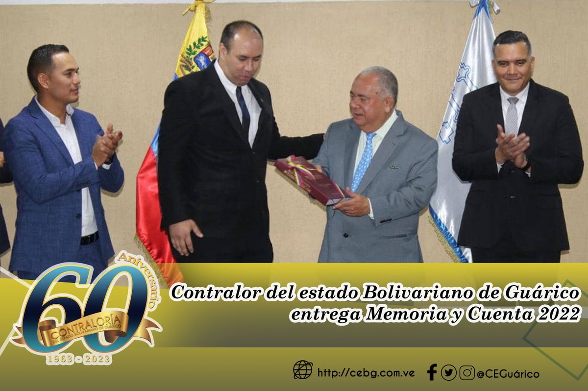 Tal como lo establece la Legislación del Estado venezolano y cumpliendo con las Políticas emanadas por el Máximo Órgano de Control Fiscal del país, el Abg. <a href="/jcpaez23/">Julio César Páez Uzcátegui</a>, Contralor de la #CEBG, efectuó la entrega de la Memoria y Cuenta correspondiente al ejercicio fiscal del año 2022