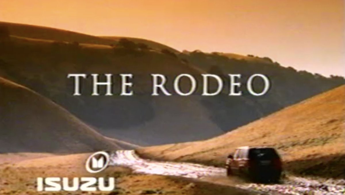 MeisnerActor's tweet image. That time I was the #IsuzuRodeo guy.  "Become one with the mud" she said.  Fun spot that accompanied the "Isuzu Play of the Day" on ESPN for about a year and a half.