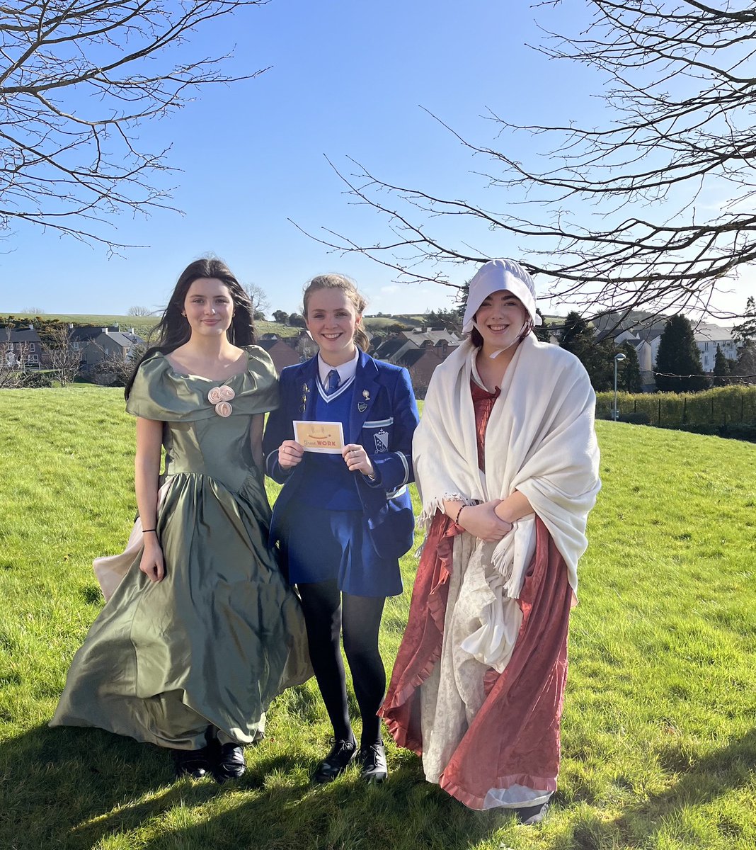 AGS_English's tweet photo. Competition Winner Announcement! Year 14 pupil, Una, correctly identified the characters and novels in our World Book Day quiz. Catherine Earnshaw and Mrs Bennet presented Una with her prize today! @assumptionlive @AgsYr11 @AgsLeaders Well done to Zara and Brid for coordinating! https://t.co/Mwf6JkPxkA