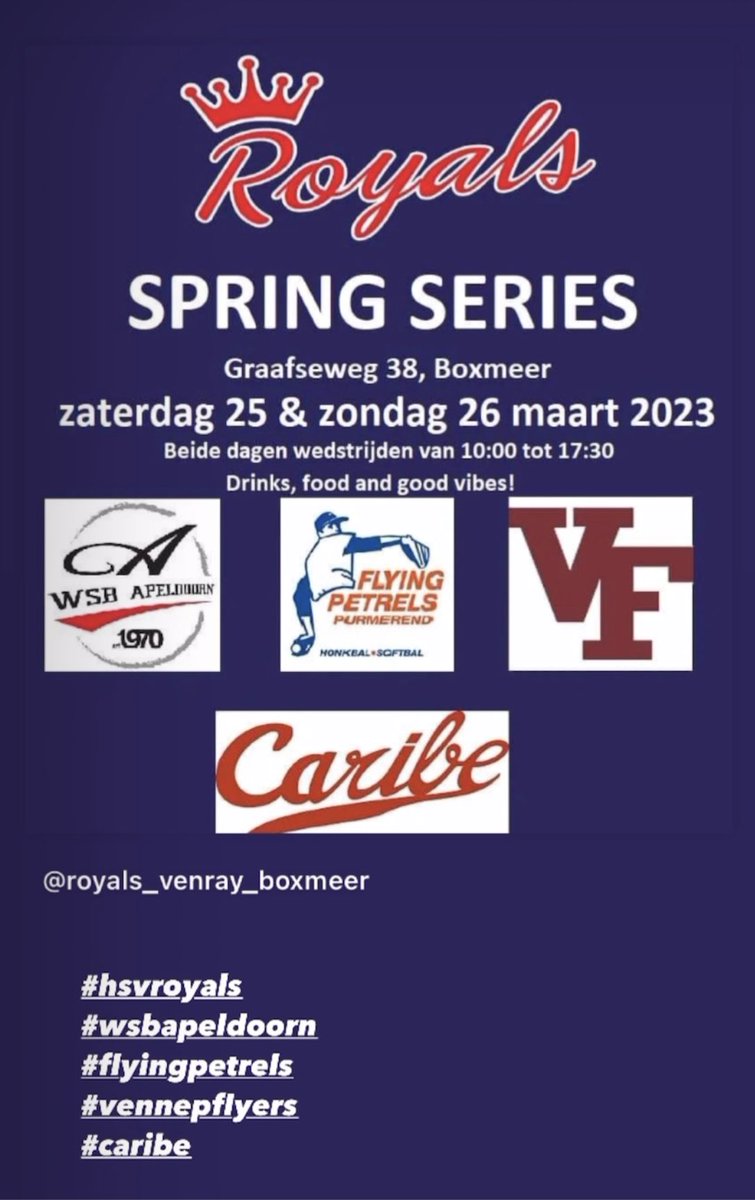 hsvRoyals's tweet photo. We zijn weer terug! En we hebben er zin in!  #hsvroyals #wsbapeldoorn #flyingpetrels #vennepflyers #bsccaribe  #boxmeer https://t.co/jkheGOIEV1
