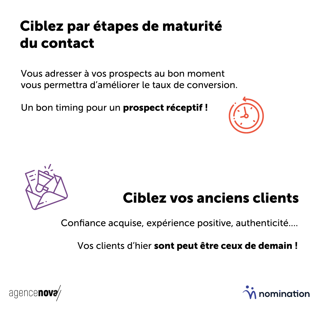 agencedecomnova's tweet photo. 📣 La segmentation en emailing génère plus de RDV que les envois impersonnels.

🔍 Comment cibler les décideurs en BtoB ? Vous trouverez en commentaire le deuxième article de notre smartsheet sur le sujet de la prospection pour faire le point sur vos méthodes. https://t.co/m1aetbDivv