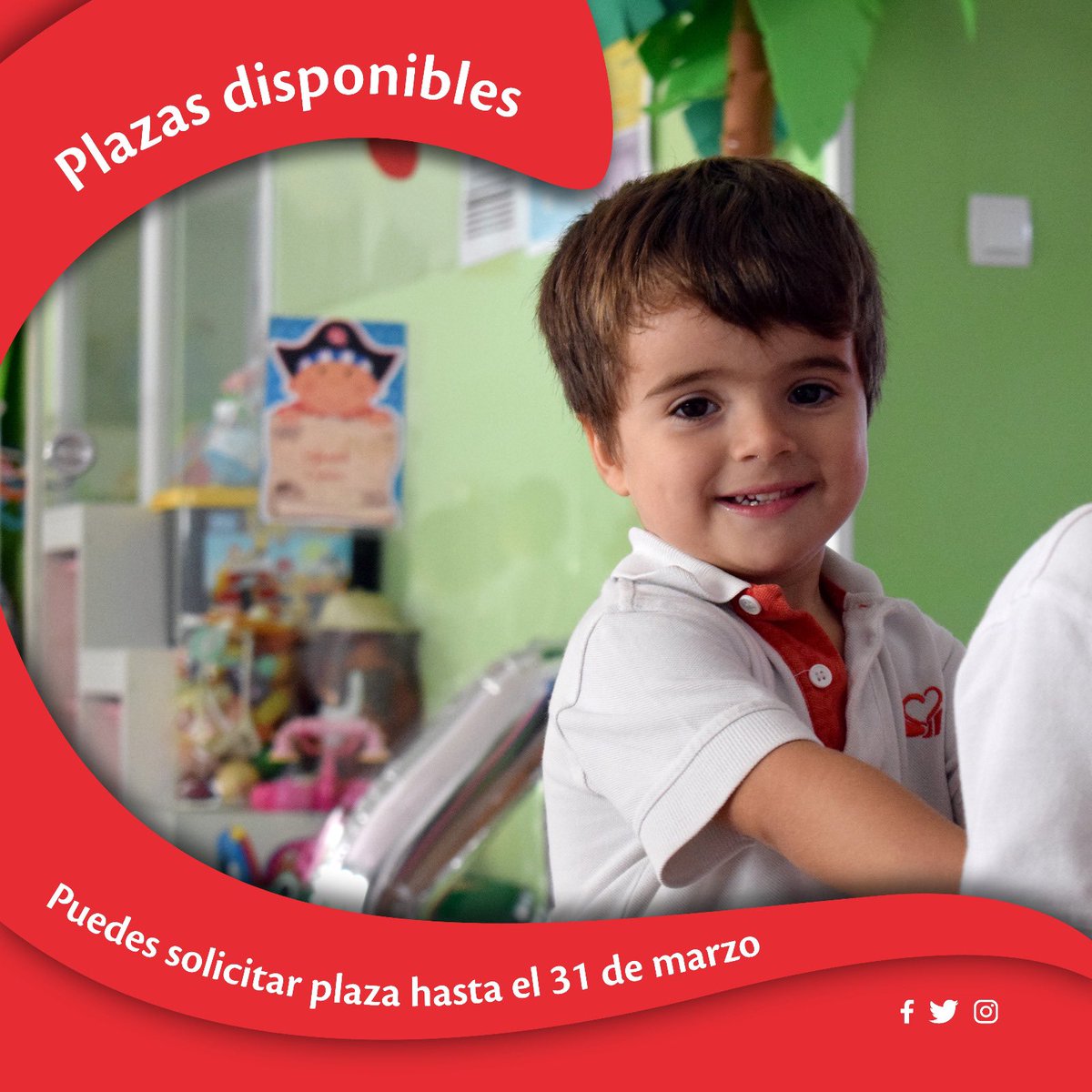 📢 PLAZAS DISPONIBLES

Puedes formalizar tu reserva de matrícula en nuestro centro hasta el 31 de marzo. ¡Entra en nuestra web o llámanos al 953 233 574! ⏰ Horario de secretaría de lunes a viernes de 9:00-13:00 h