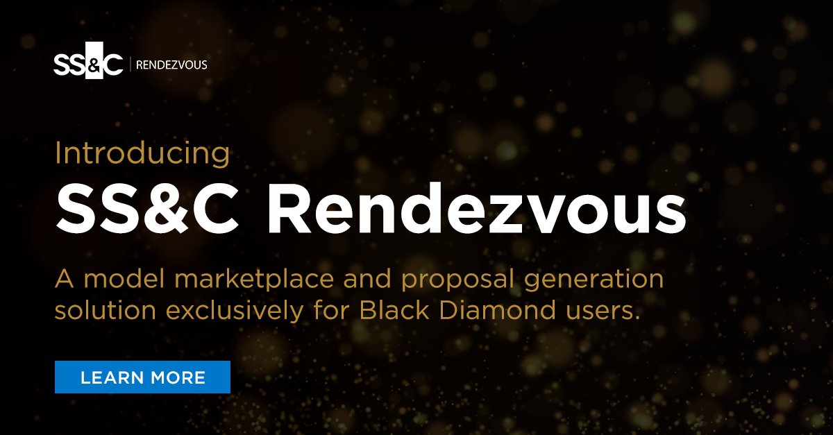 SSCAdvent's tweet photo. #SSNCRendezvous is a fully integrated #modelmarketplace and #proposalgeneration solution within #SSNCBlackDiamond.
Learn more: https://t.co/pAyGEVBAef
#fintech #wealthmangement https://t.co/qYx4ZT3UVh
