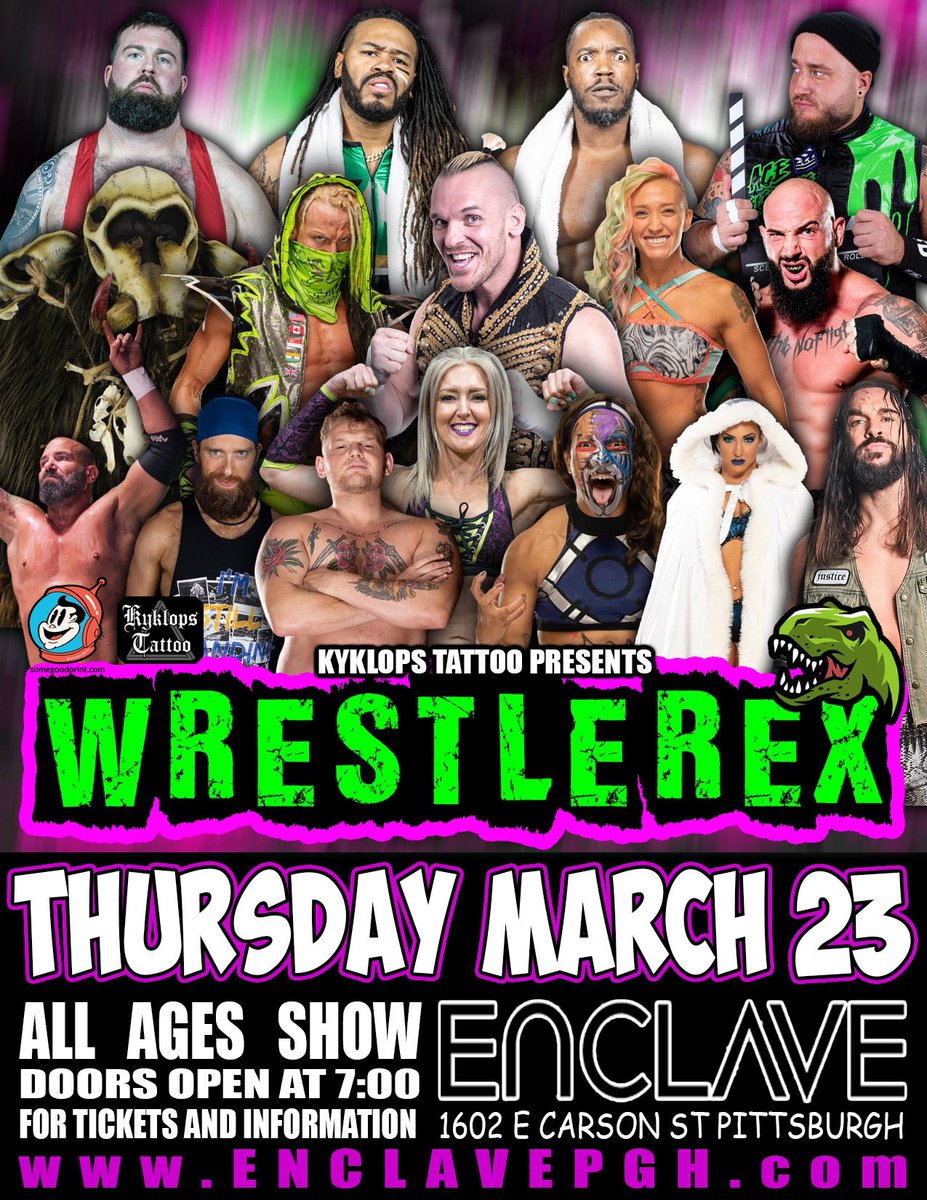 wrestlerex412's tweet photo. Who are you most excited to see tomorrow at #WrestleRex? @BulkNasty91 @beastmanhusk @wantedmv @realdanimo @JPollsBeard @TheKtArquette @TheAndrewPalace https://t.co/bQfeVOC3p7