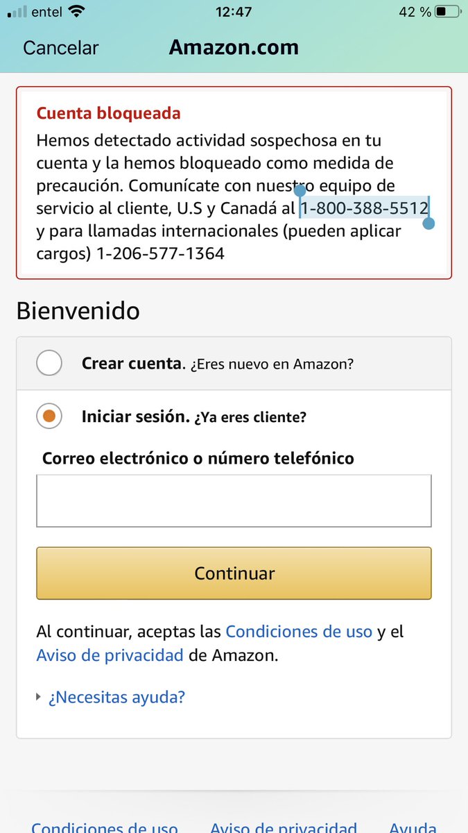 sjimenezp's tweet photo. @AmazonHelp I thanks for your response… 
Account Locked 😢 https://t.co/3FYbQEN9LS
